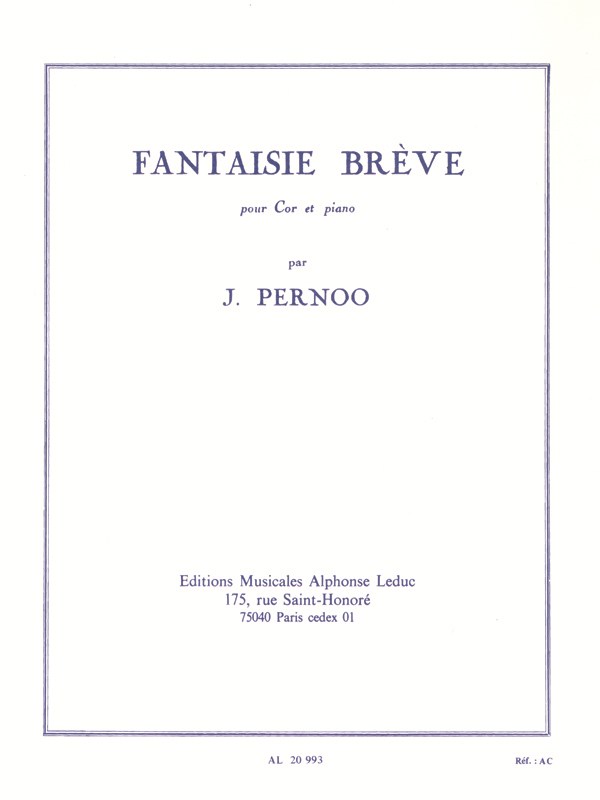 Jacques Pernoo: Fantaisie brève (Horn & Piano)