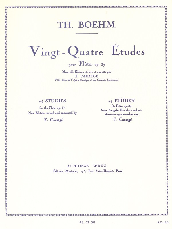 Theobald Boehm: 24 Etudes Op.37 (Flute solo)