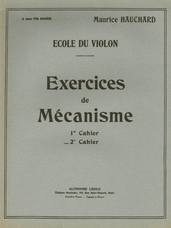 M. Hauchard: Exercices de Mécanisme Vol.2 (Violin solo)