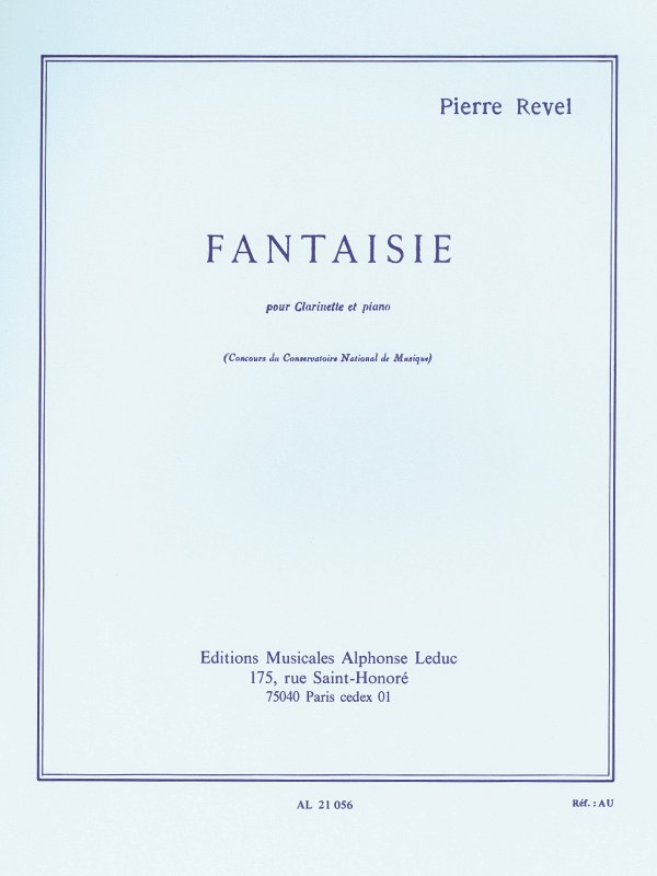 Pierre Revel: Fantaisie (Clarinet & Piano)