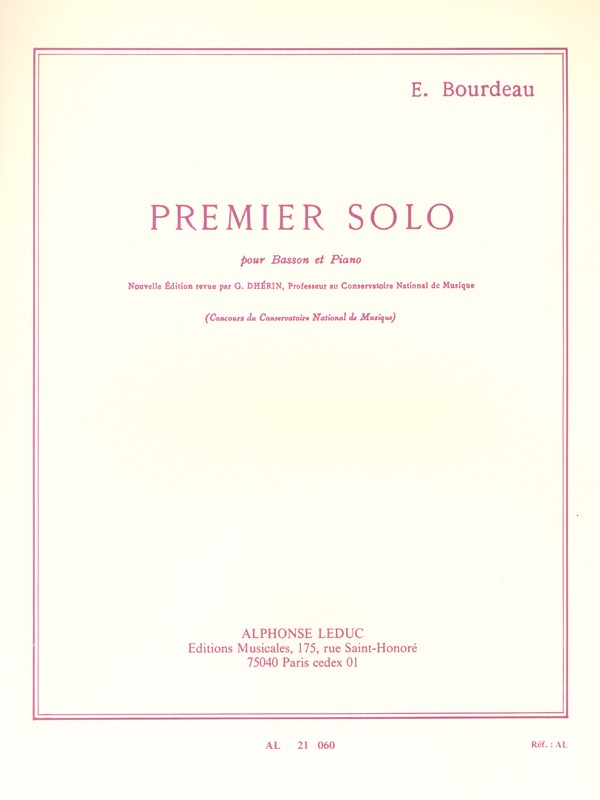 Eugene Bourdeau: Solo No.1 (Bassoon/Piano)