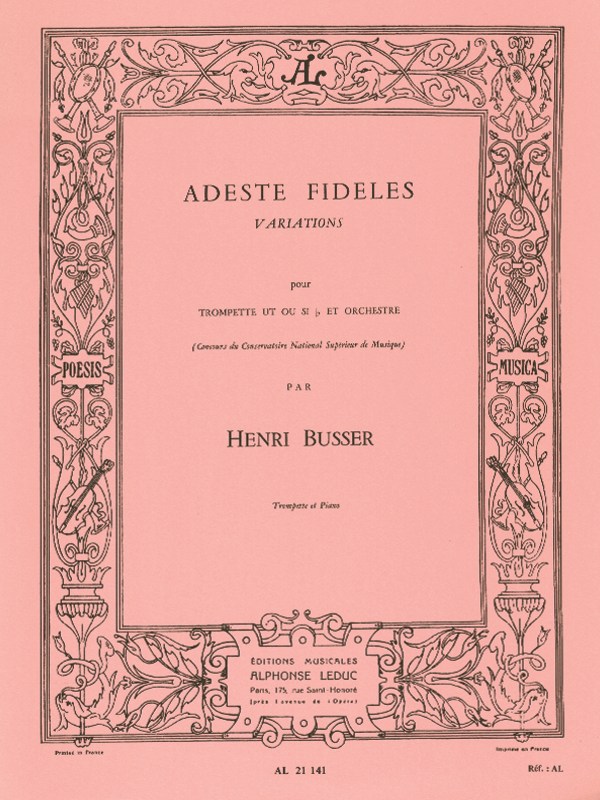 Henri Büsser: Adeste Fideles Op.83 (Trumpet & Piano)
