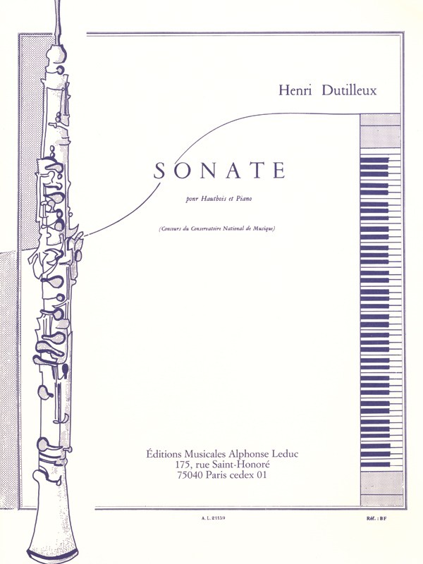 Henri Dutilleux: Sonate (Oboe & Piano)