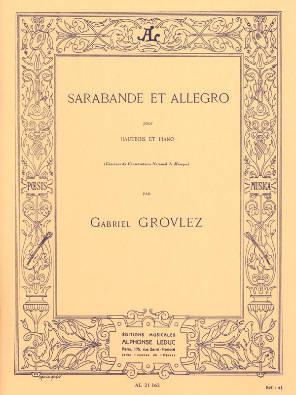 Gabriel Grovlez: Sarabande Et Allegro (Oboe)