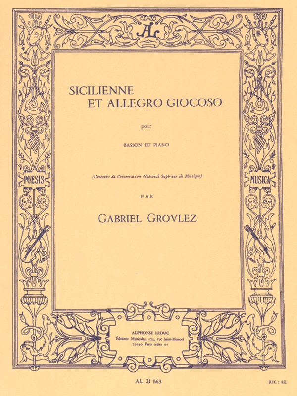 Gabriel Grovlez: Sicilienne Et Allegro Giocoso