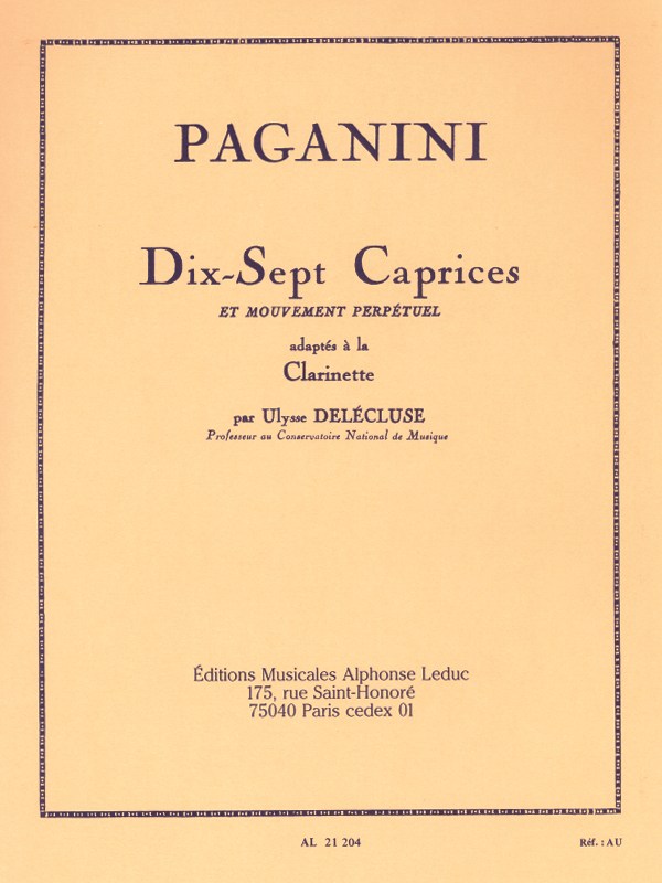 Paganini 17 Caprices Clt Bk