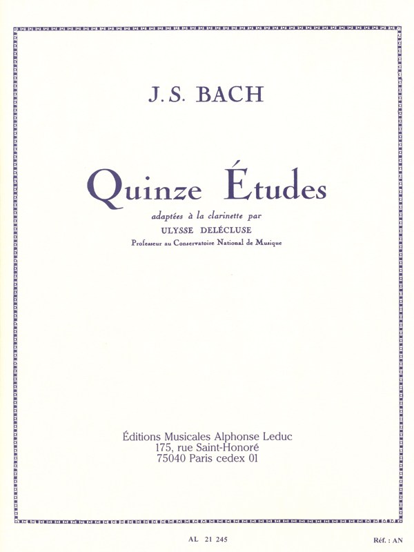 Johann Sebastian Bach: 15 Etudes (Clarinet solo)