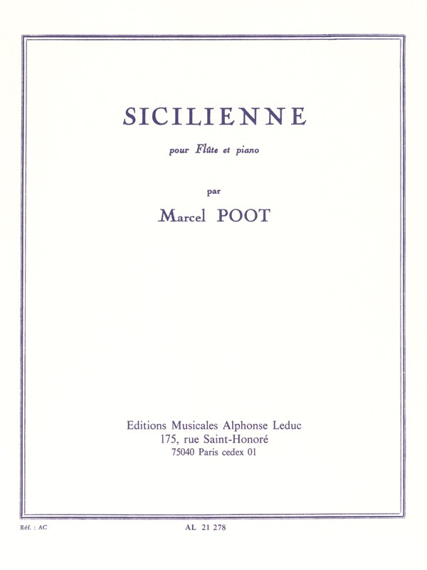 Marcel Poot: Sicilienne (Flute & Piano)