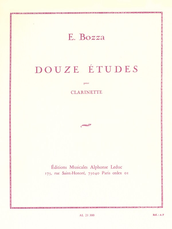 Eugène Bozza: 12 Etudes (Clarinet solo)