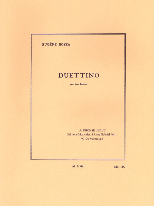 Eugène Bozza: Duettino (Bassoons 2)