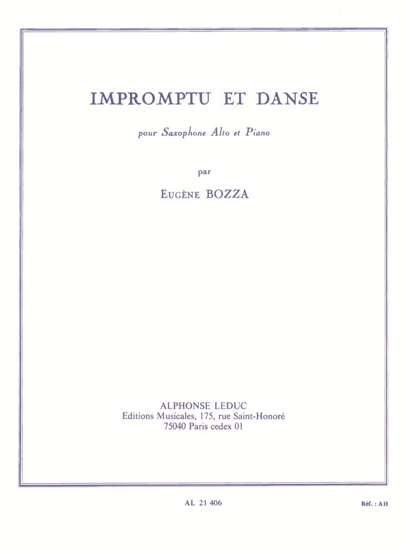 Eugène Bozza: Impromptu et Danse (Saxophone-Alto & Piano)