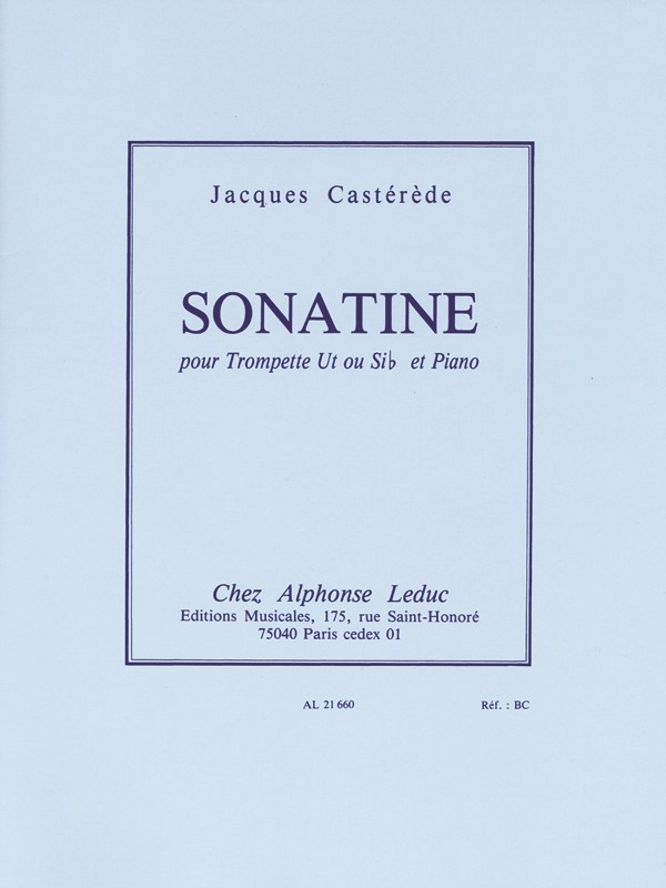 Jacques Castérède: Sonatine (Trumpet & Piano)