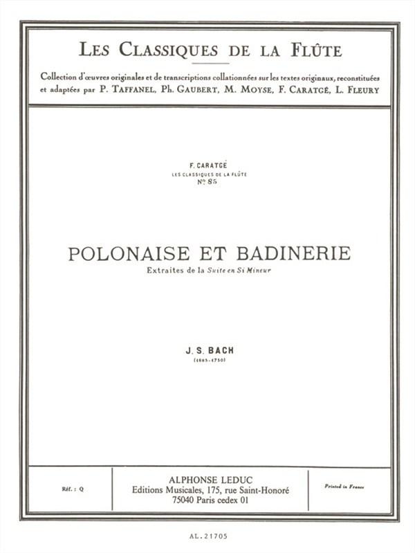 J.S. Bach: Polonaise Et Badinerie (Flute And Piano)