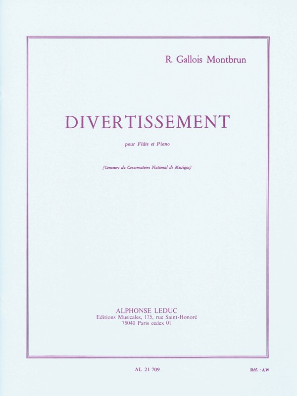 Raymond Gallois-Montbrun: Divertissement (Flute & Piano)