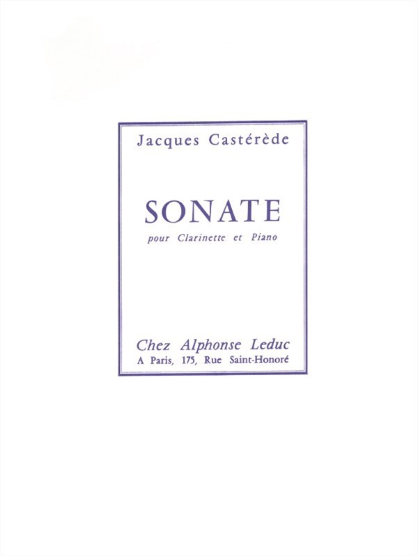 Jacques Castérède: Sonate (Clarinet & Piano)