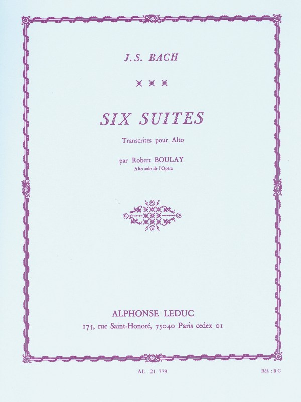 Johann Sebastian Bach: 6 Suites (Viola solo)