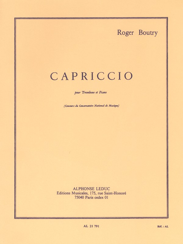 Roger Boutry: Capriccio (Trombone/ Piano)