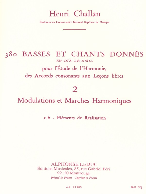Henri Challan: 380 Figured Bass Exercises (2b)