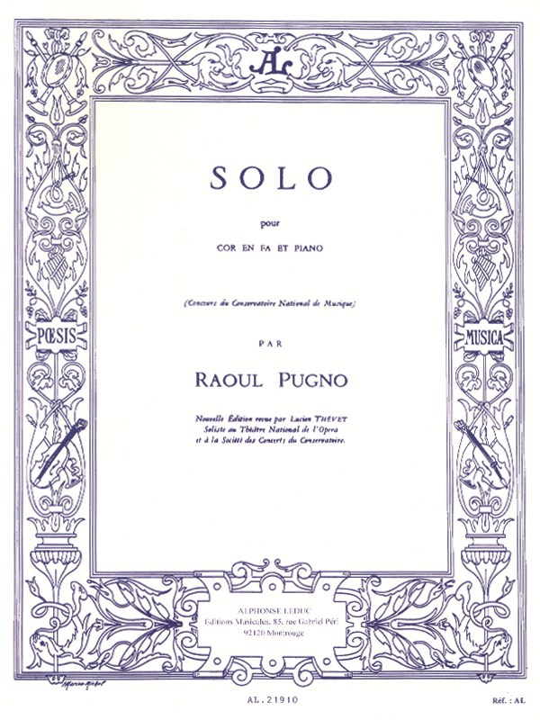 Stéphane-Raoul Pugno: Solo (Horn & Piano)