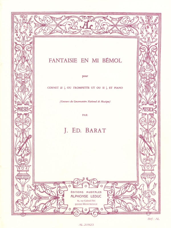 Jacques Ed. Barat: Fantaisie In E Flat Minor (Trumpet And Piano)