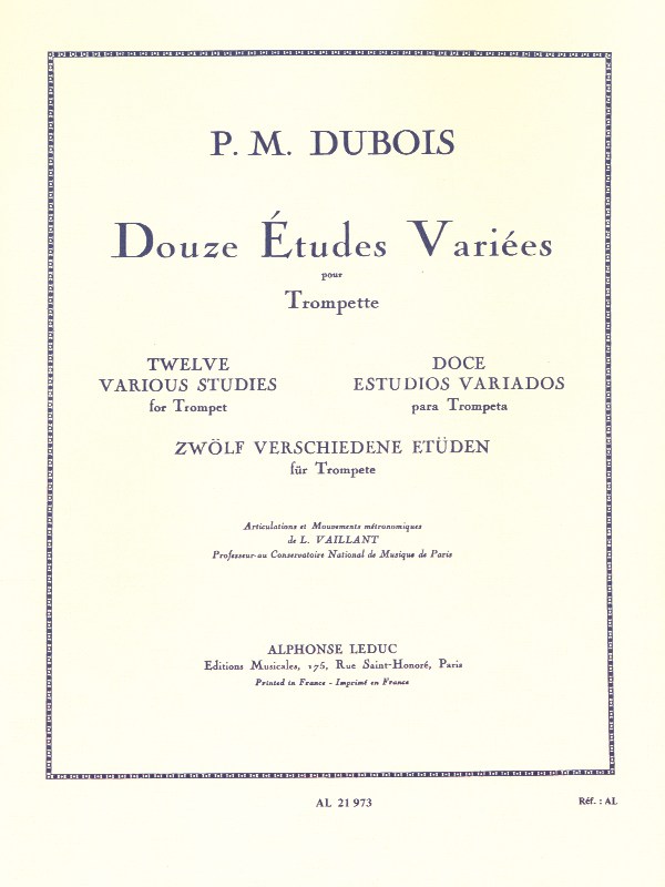 Pierre Max Dubois: Douze Etudes Variées (Trumpet)