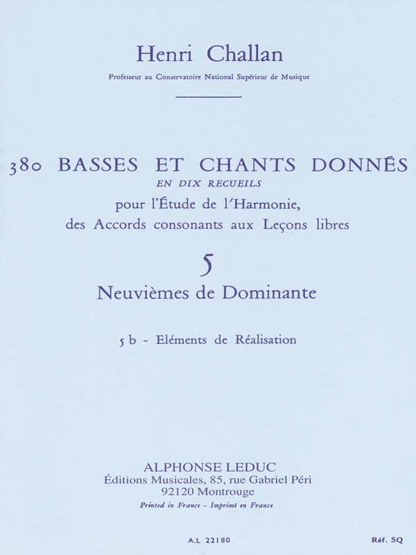 Henri Challan: 380 Figured Bass Exercises (5b)