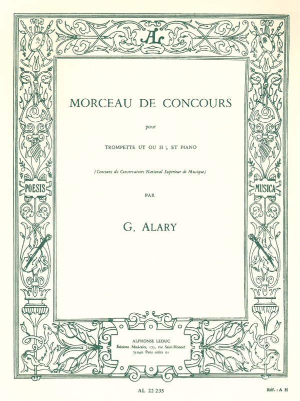 Georges Alary: Morceau de Concours (Trumpet & Piano)