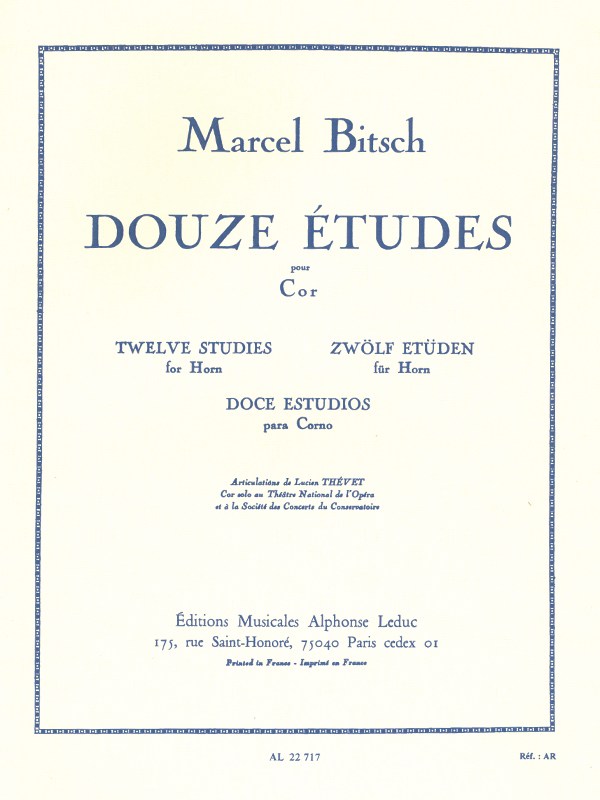 Marcel Bitsch: 12 Etudes (Horn solo)