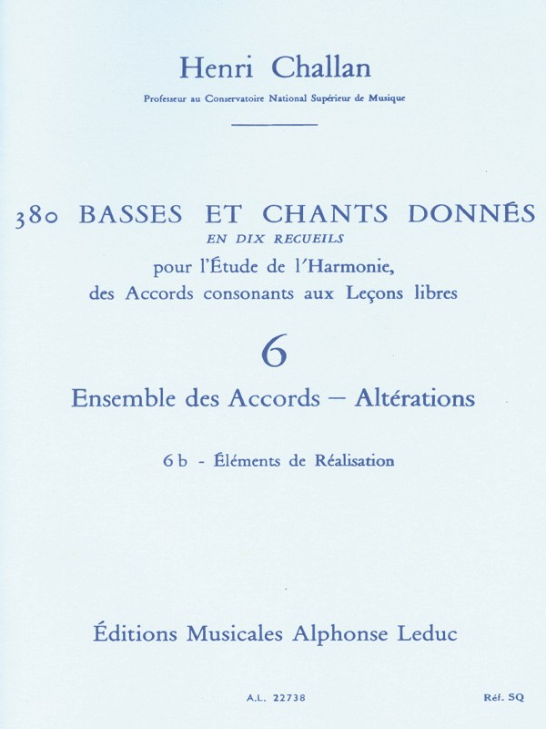 Henri Challan: 380 Figured Bass Exercises (6)