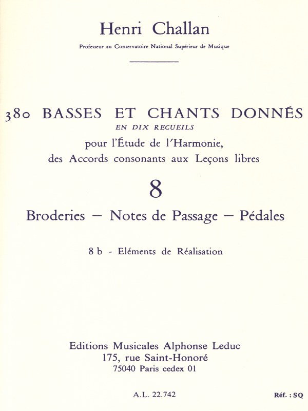 Challan 380 Basses Et Chants Donnes Vol 8 Broderies Passage Pedales 8b