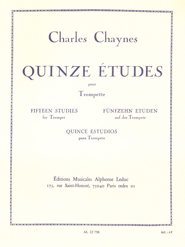 Charles Chaynes: 15 Etudes (Trumpet solo)