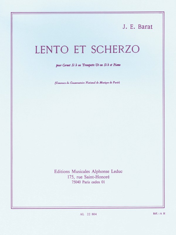 Jacques Ed. Barat: Lento et Scherzo (Trumpet & Piano)