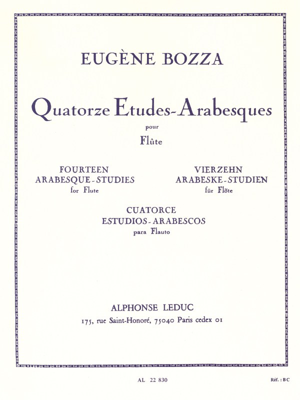 Eugène Bozza: 14 Etudes arabesques (Flute solo)