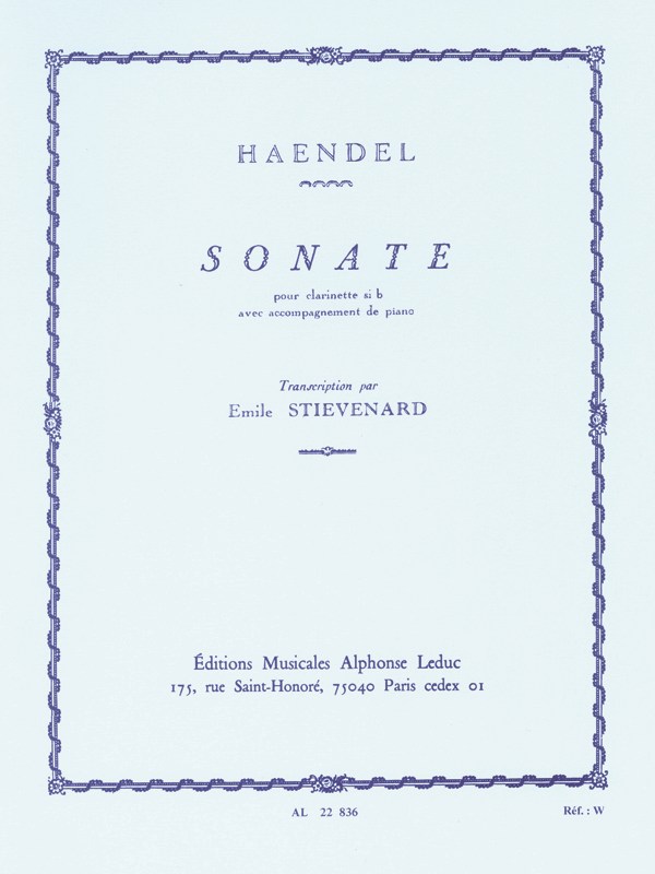 Georg Friedrich Handel: Sonata (Clarinet & Piano)