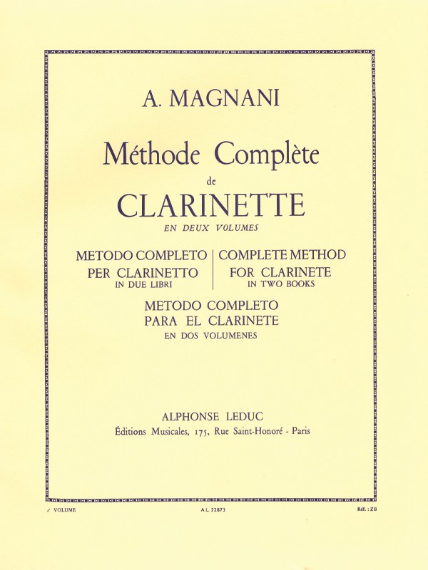 Aurelio Magnani: Méthode complète Vol.2 (Clarinet solo)