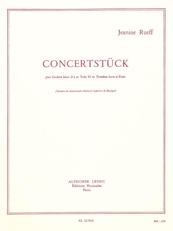 Jeanine Rueff: Concertstück (C or B flat) (Tuba & Piano)