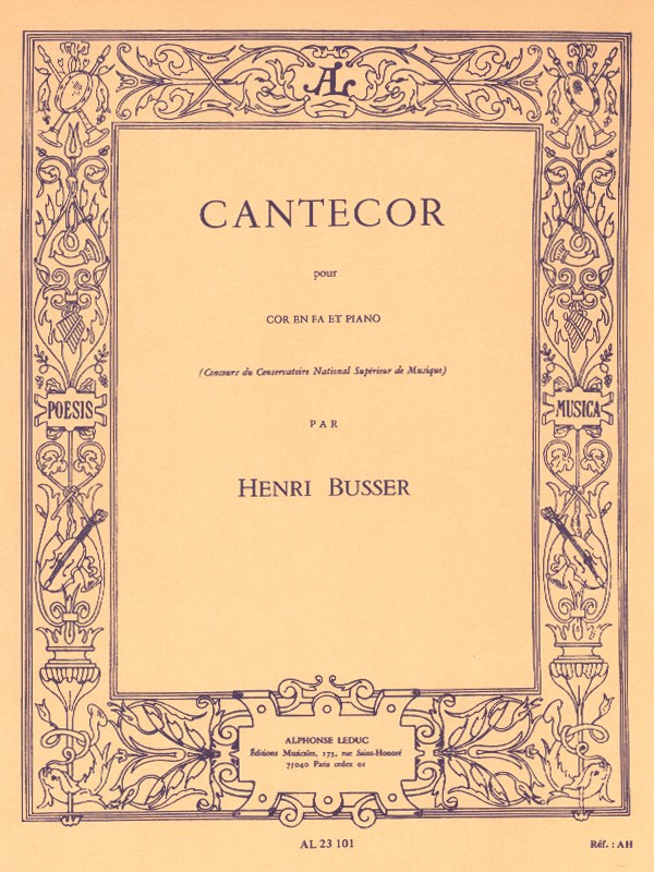 Henri Büsser: Cantecor Op.77 (Horn & Piano)