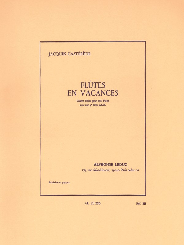 Jacques Castérède: Flûtes en Vacances (Flutes 4)