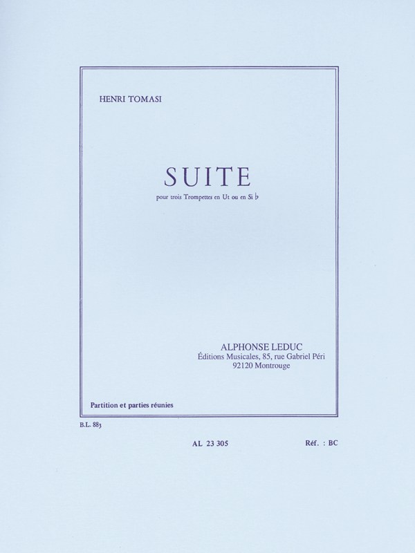 Henri Tomasi: Suite (Trumpets 3)