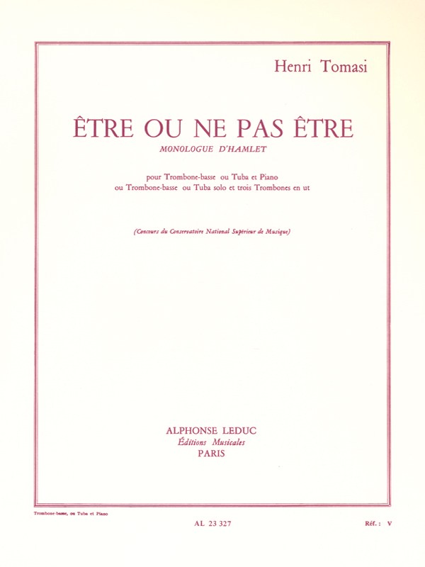 Henri Tomasi: Etre ou ne pas être (Tuba & Piano)