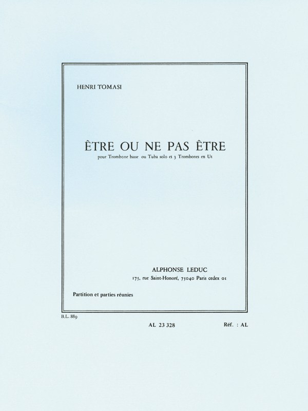 Henri Tomasi: Etre ou ne pas être (Trombones 4)