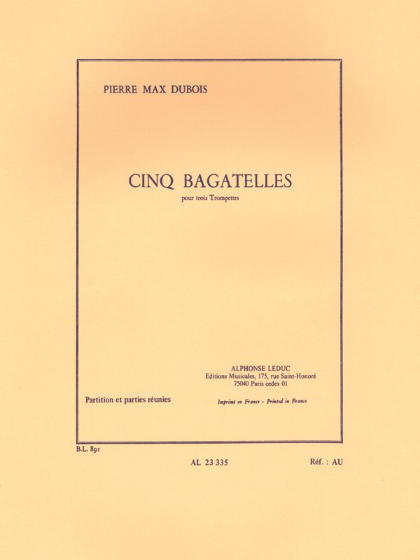Pierre Max Dubois: 5 Bagatelles (Trumpets 3)
