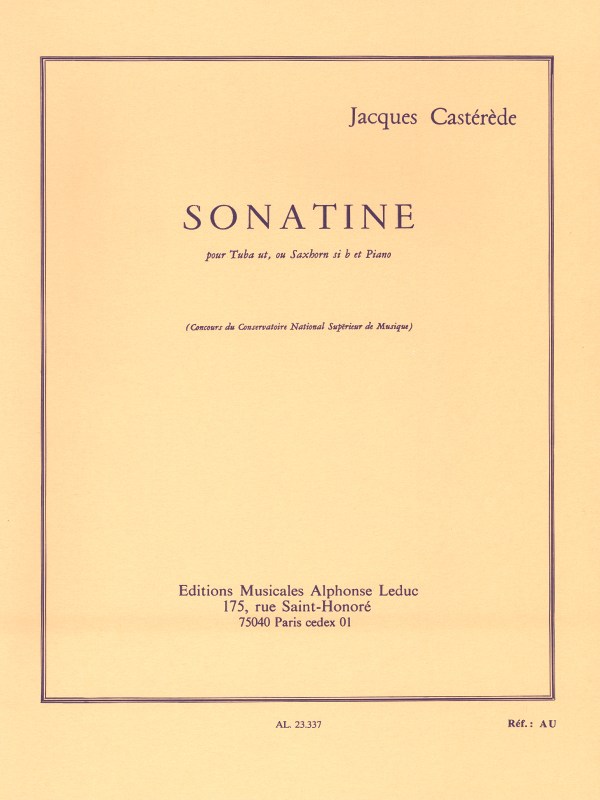 Jacques Castérède: Sonatine (Tuba & Piano)