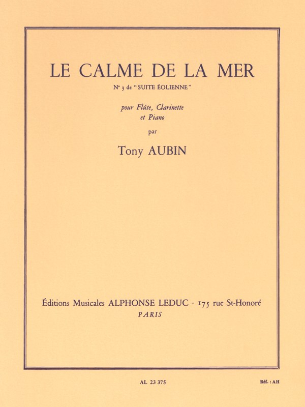 Tony Aubin: Le Calme de la Mer (Trio - Woodwind)