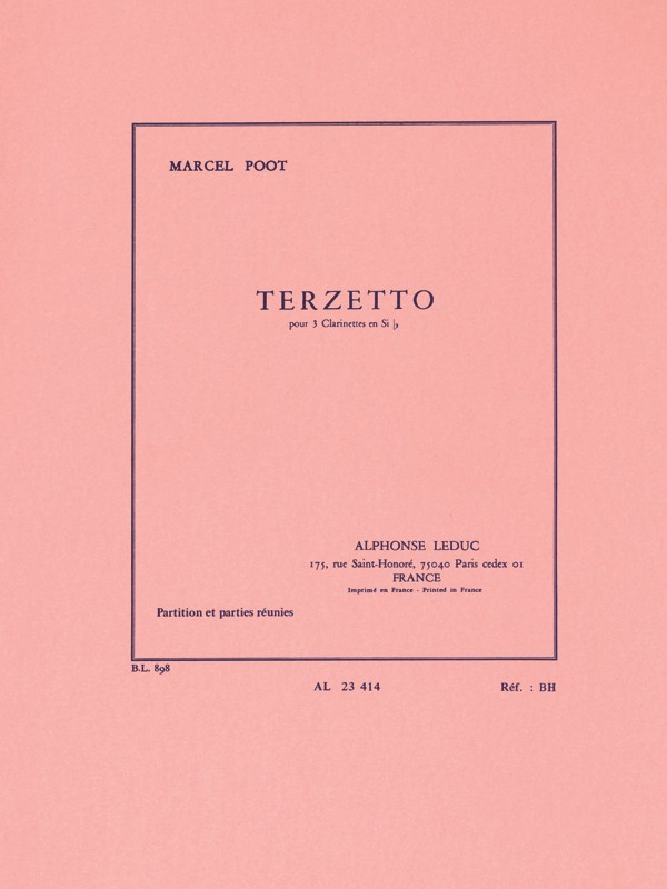 Marcel Poot: Terzetto (Clarinets 3)