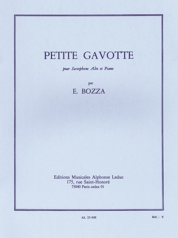 Eugène Bozza: Petite Gavotte (Saxophone-Alto & Piano)