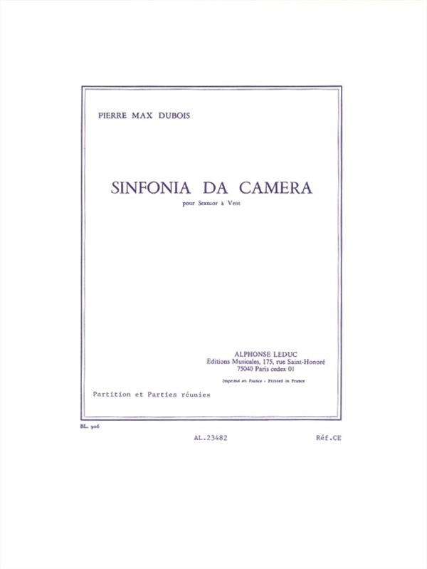 Pierre Max Dubois: Sinfonia da Camera, for Wind Sextet