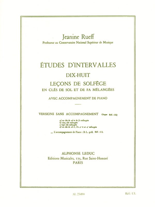 Jeanine Rueff: Interval Studies, Theory lessons