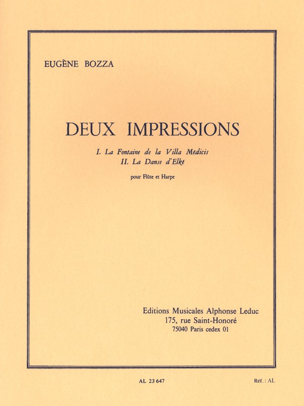 Eugène Bozza: 2 Impressions (Flute & Harp)