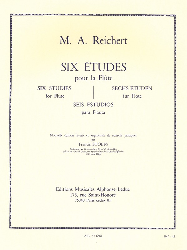 Matthieu André Reichert: 6 Etudes (Flute solo)